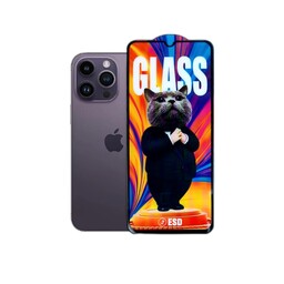 گلس آنتی استاتیک آیفون 14 پرومکس برند ESD Tempered Glass iPhone 14 Promax  Mr Cat