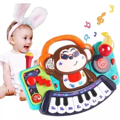 اسباب بازی ارگ میمون هولی تویز مدل 3137 Hola Toys Toddler Piano Keyboard