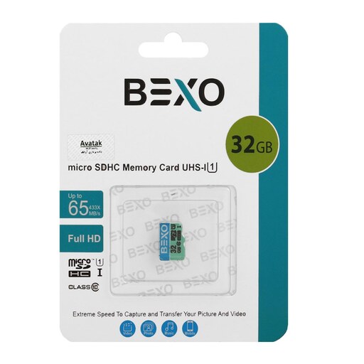 BEXO 433X microSDHC UHS-I U1 Class10-65MB s-32GB(گارانتی داده پردازی آواتک)-کد947