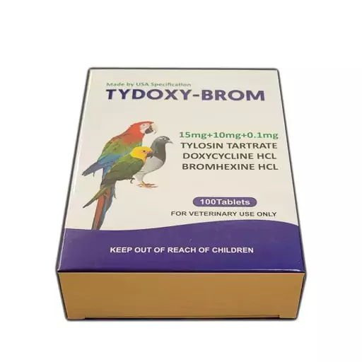 قرص ترکیبی پرندگان مدل Tydoxy brom بسته 100 عددی