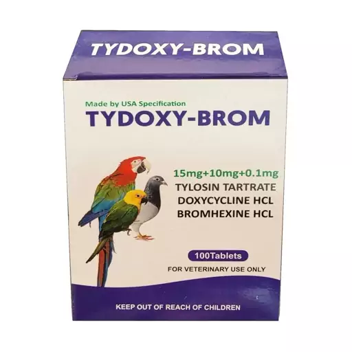 قرص ترکیبی پرندگان مدل Tydoxy brom بسته 100 عددی