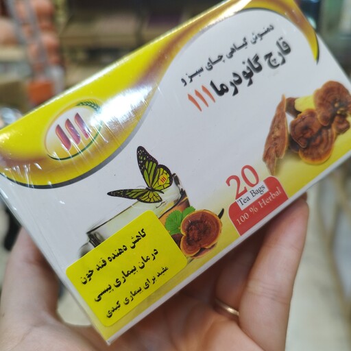 دمنوش گیاهی قارچ گانودرما و چای سبز (کاهش قندخون، برای پیسی و مفید برای مشکلات کبدی)