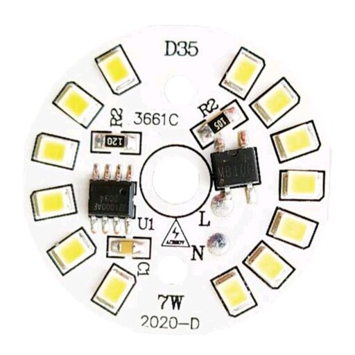 ال ای دی 7وات گرد سفید صفحه چیپ لامپ dob