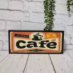 تابلو دکوراتیو چوبی طرح Cafe