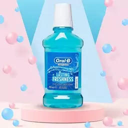 دهانشویه اورال بی مدل Lasting Freshness حجم 250 میلی لیتر OralB lasting Freshness Mouthwash 