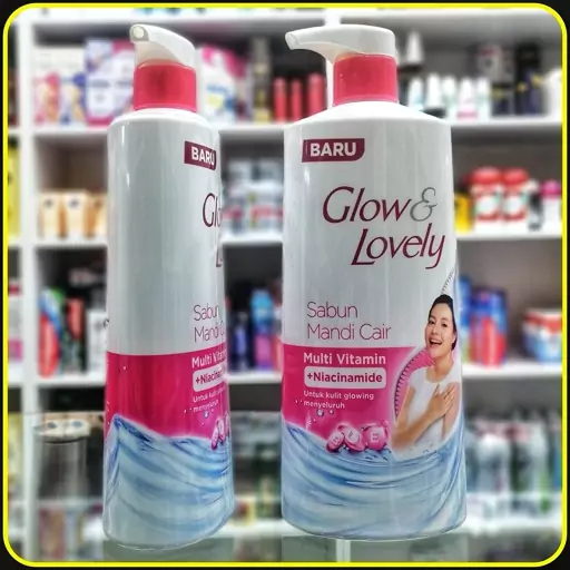 شوینده بدن روشون کننده پوست نیاسین آمید مولتی ویتامینه برند گلو اند لاولی (550میل) glow and lovely Body wash 