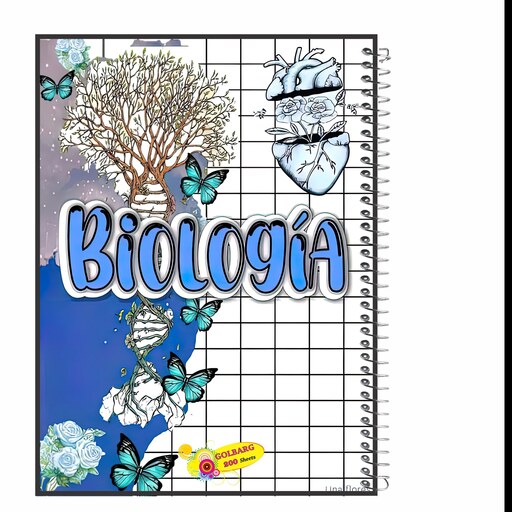 دفتر مشق 200 برگ گلبرگ جلد طلقی طرح زیست کد 500085