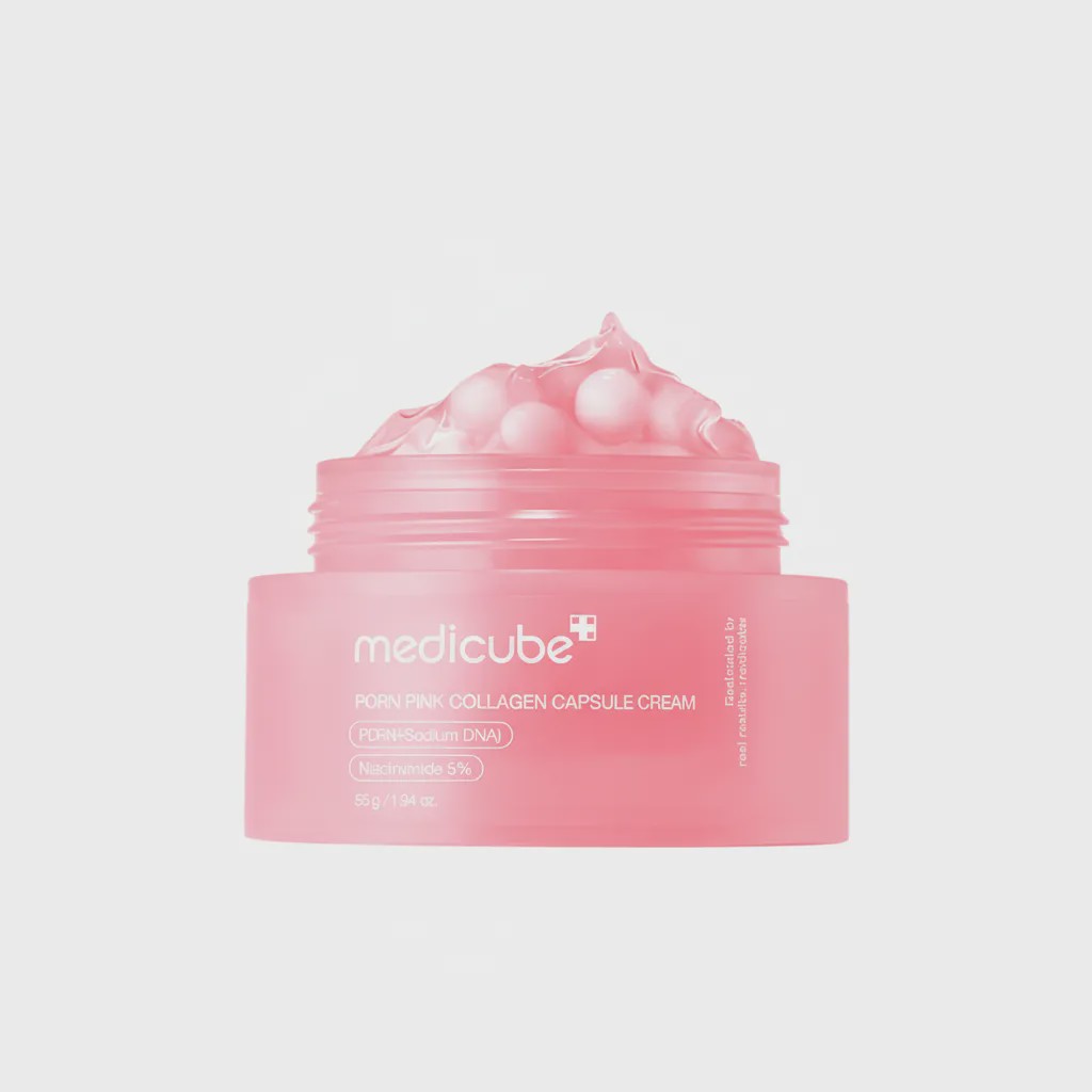 کرم کپسولی ضدچروک کلاژن و PDRN مدی کیوب Medicube PDRN Pink Collagen Capsule Cream