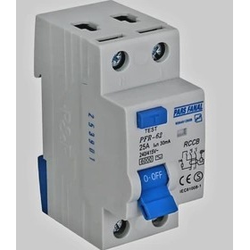 کلید محافظ جان ترکیبی الکترونیک (RCBO) دو پل 25 آمپر پارس فانال PFL6