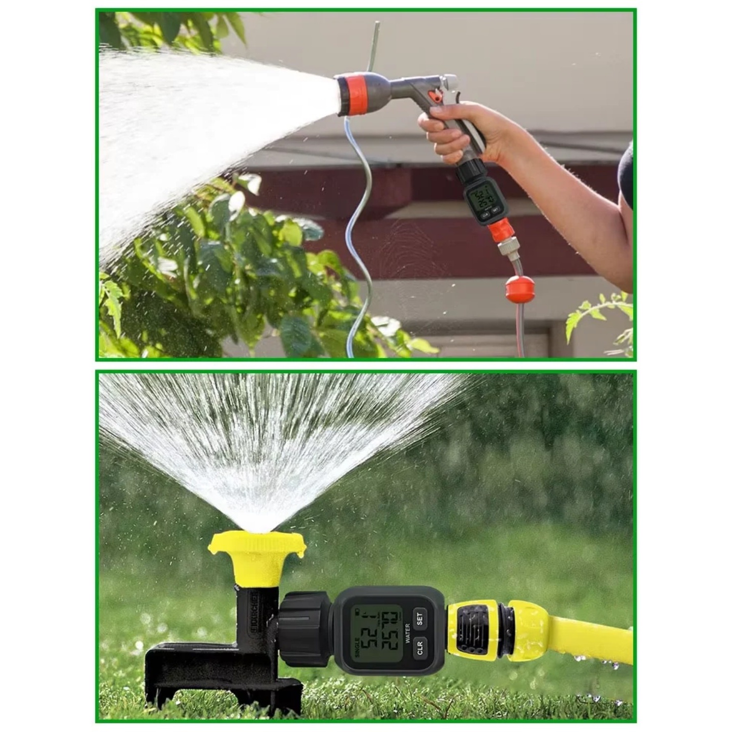 فلومتر دیجیتال آب YIERYI مدل 3 4 اینچ کنتور دیجیتال اندازه گیری دبی و مصرف آب IPX5