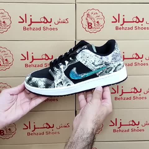 کتونی نایک آکواریومی مردانه سایز 41 تا 44 رنگ مشکی کفی طبی کف دوخت دور دوخت زیره ترمو لژ سه و نیم سانتی رویه چرم صنعتی 