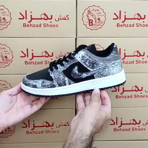 کتونی نایک آکواریومی مردانه سایز 41 تا 44 رنگ مشکی کفی طبی کف دوخت دور دوخت زیره ترمو لژ سه و نیم سانتی رویه چرم صنعتی  
