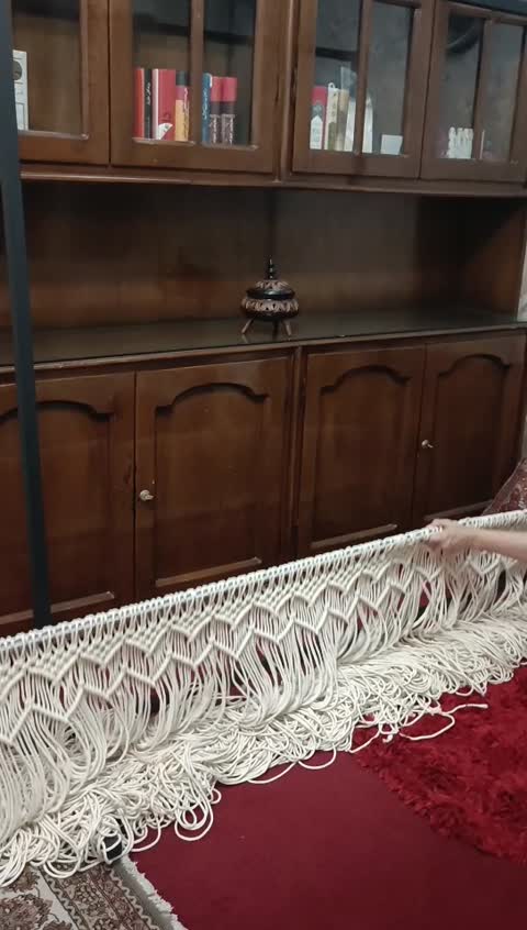 پرده مکرومه مدل دم پری(پس کرایه)