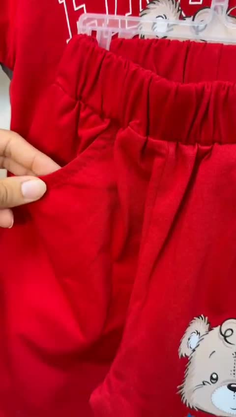 تیشرت شلوارک خرسی چهار رنگ