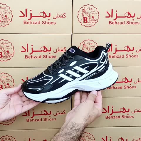 کتونی مردانه پسرانه رنگ مشکی سفید سایز 41 تا 44 کفی طبی کف دوخت زیره پیو لژ پنج سانتی رویه بافتی پُختی 