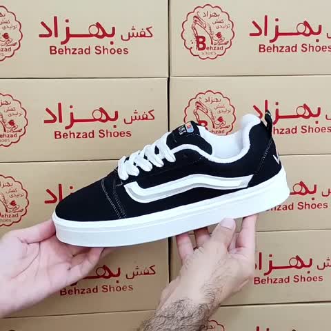 کتونی ونس پسرانه مردانه رنگ مشکی سایز 41 تا 44 کفی طبی کف دوخت رویه اشبالت خارجی لژ سه و نیم سانتی زیره ترمو آستر حوله