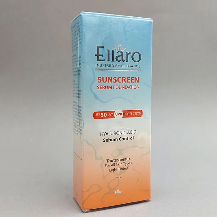 سرم ضد آفتاب کرم پودری الارو SPF50 بژ روشن 40 میل
