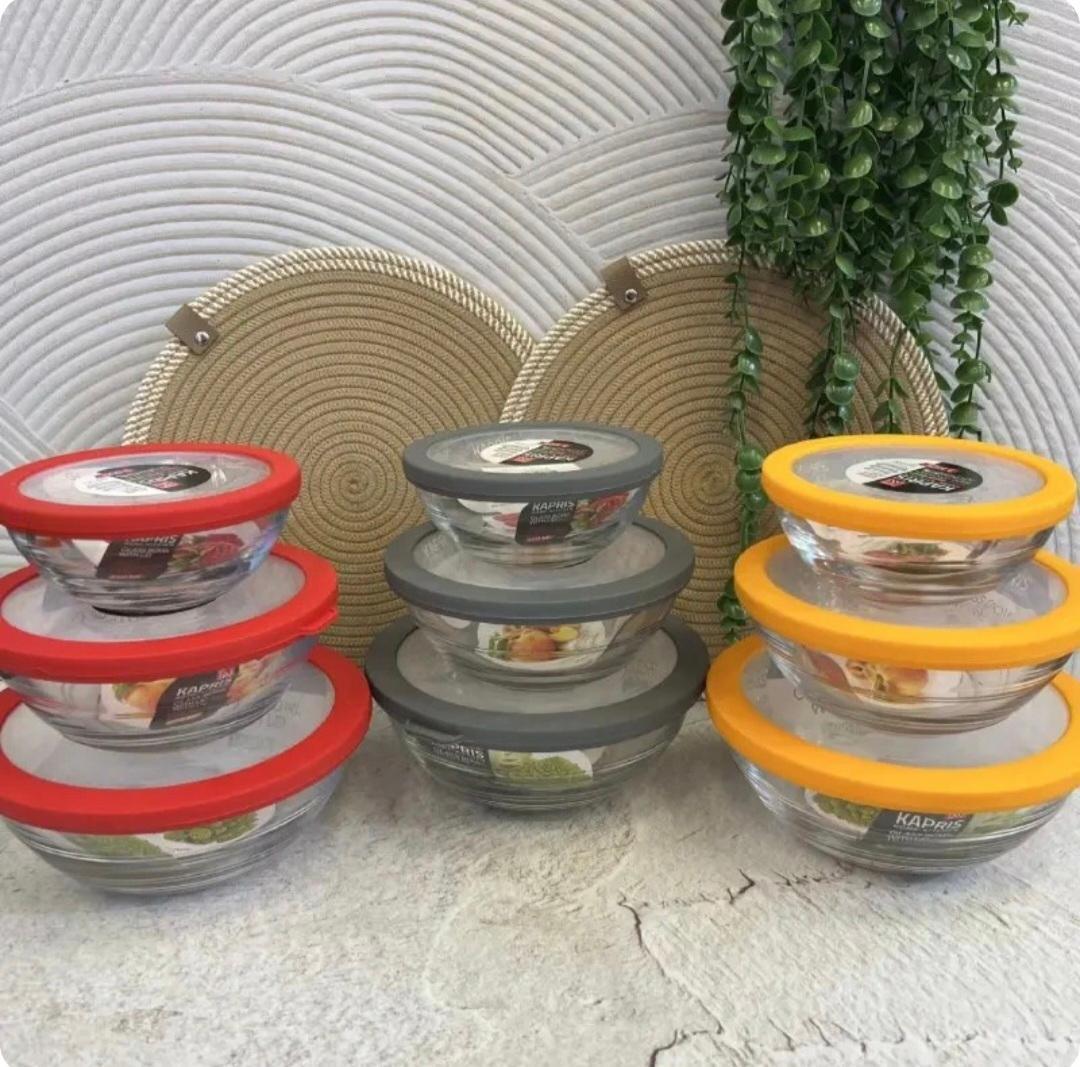 ظروف نگهدارنده فریزری شیشه ای 3 تیکه KAPRIS