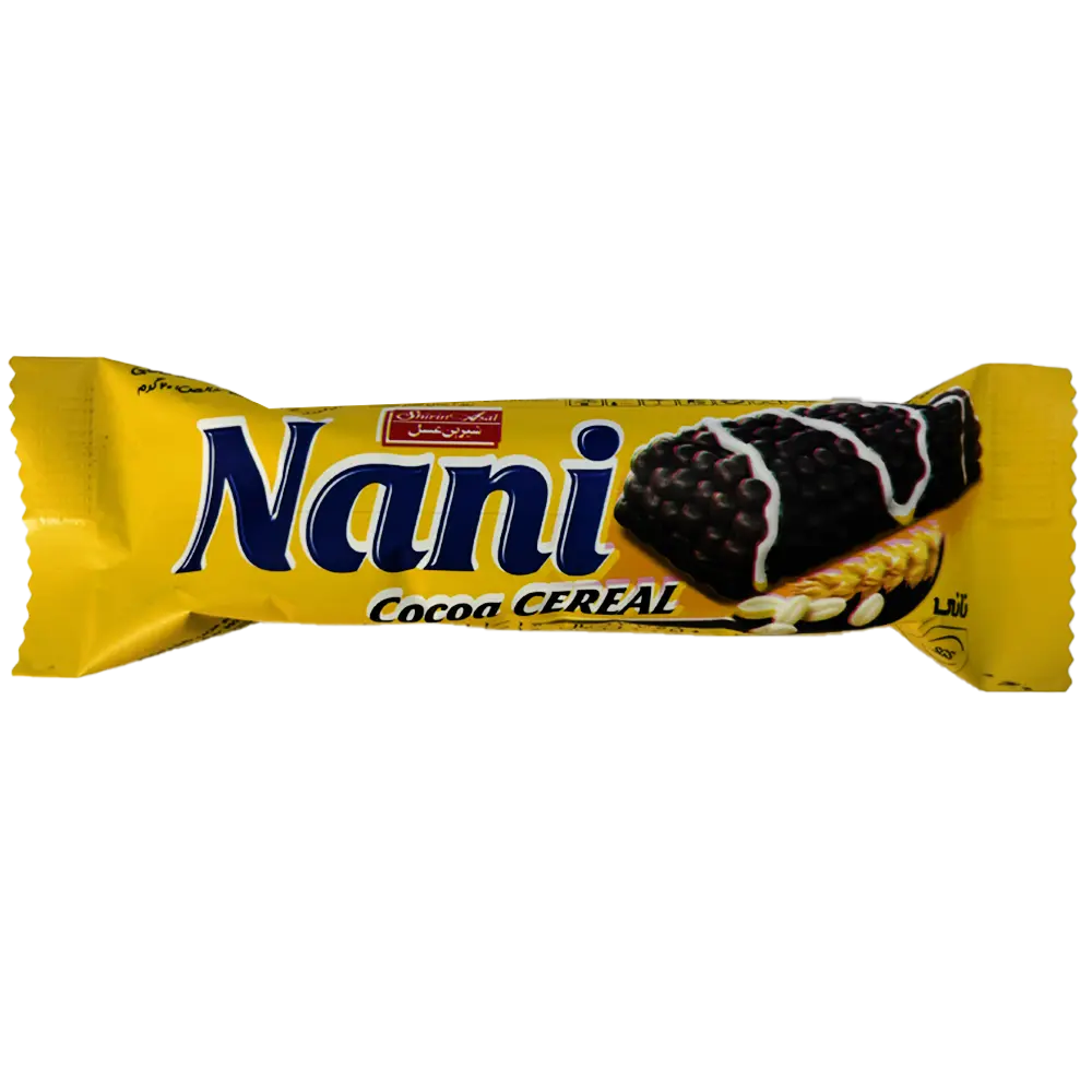 غلات بار کاکائویی شیری نانی شیرین عسل - 20 گرم