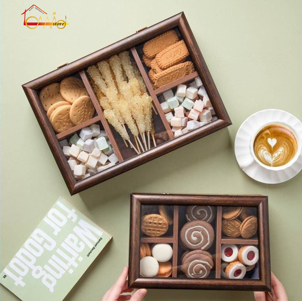 جعبه تیبگ 5 خانه چوبی در دو سایز (بزرگ و کوچک)