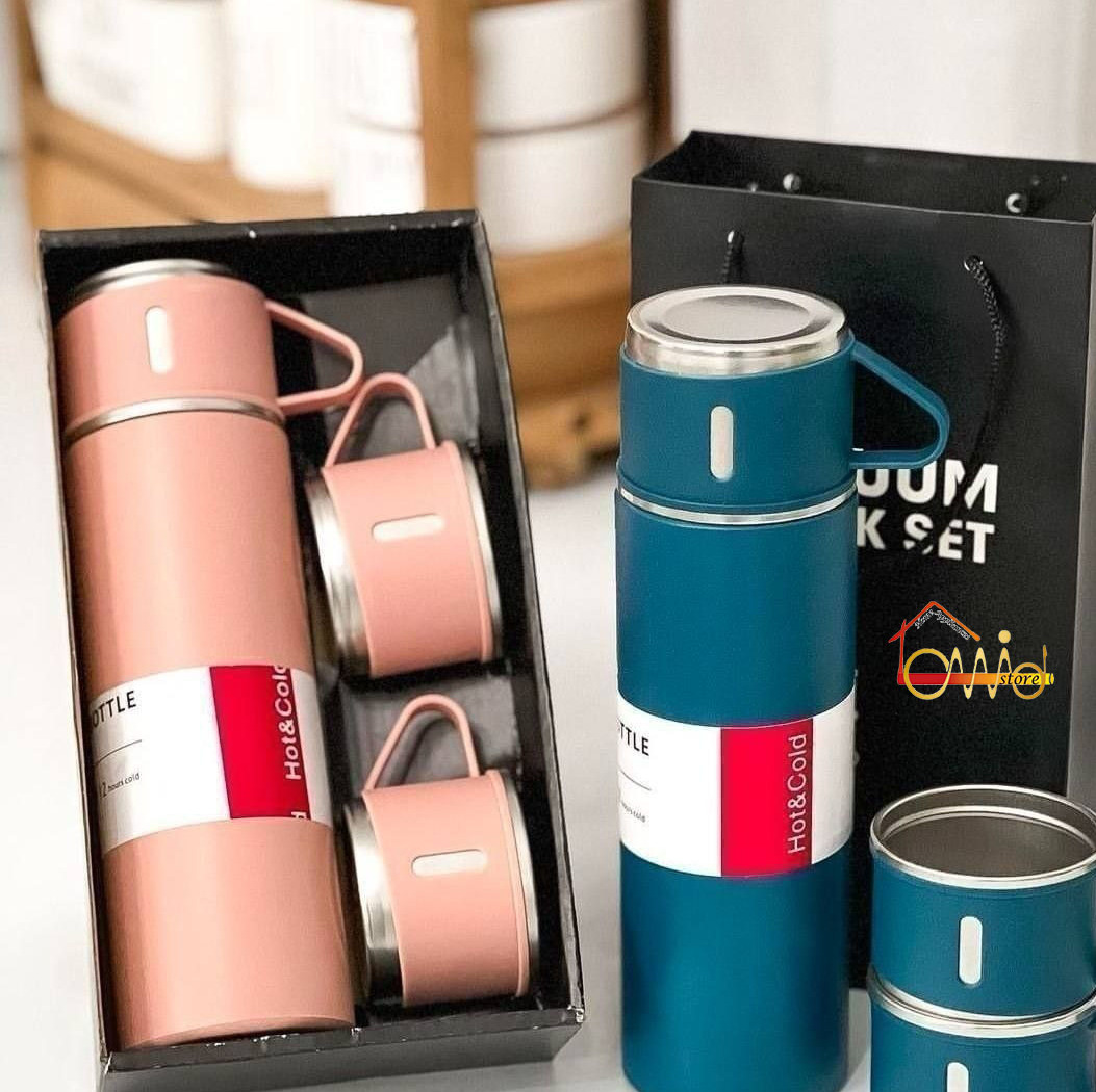 فلاسک و لیوان مدل hot-cold گنجایش 0.5 لیتر بسته 3 عددی