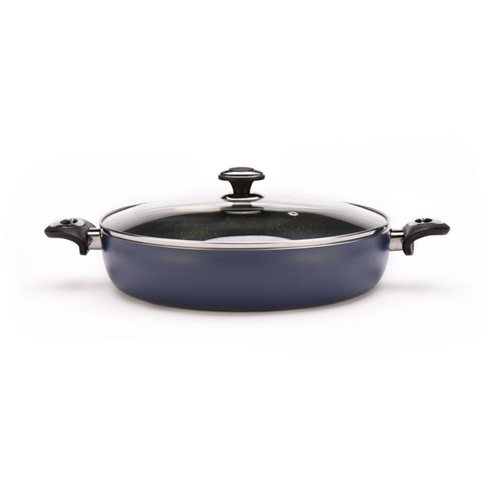 تابه دو دسته گرانیتا قطر 28 سانت با درب GT-228TG زرساب