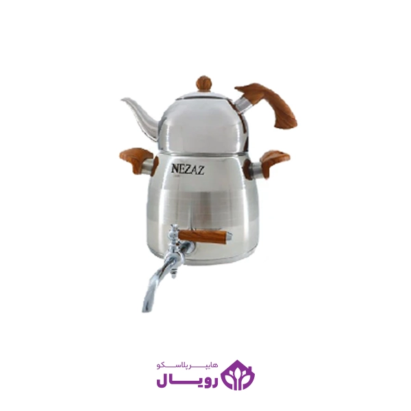 کتری قوری نزاز دسته چوبی کد 2806