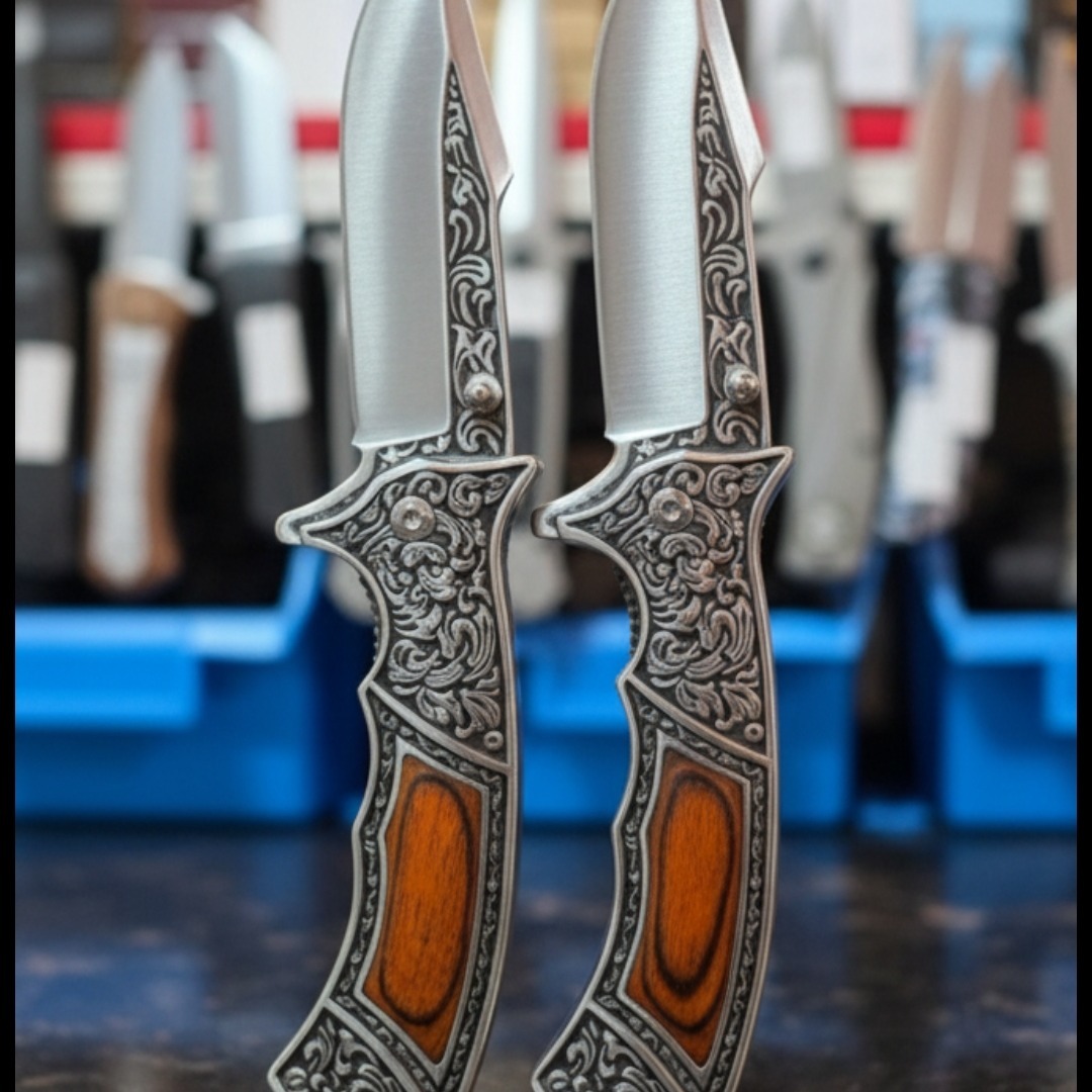 چاقوی Browning حکاکی شده اورجینال