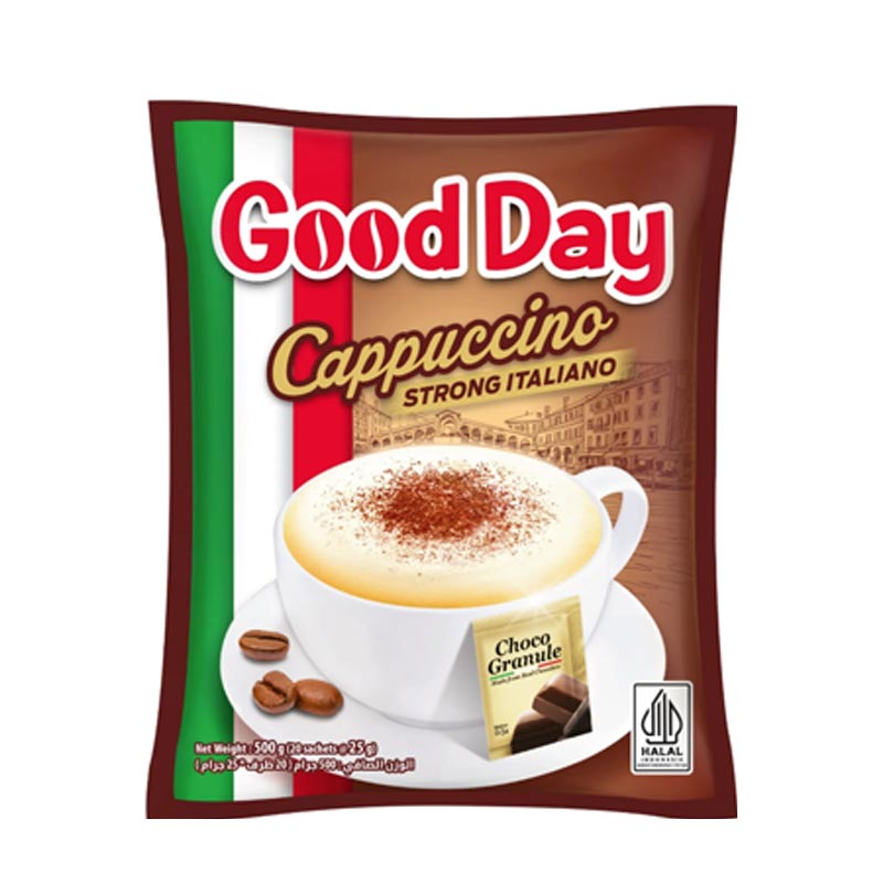 کاپوچینو فوری بدون شکر افزوده با گرانول شکلات گود دی – Good Day