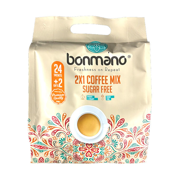 کافی میکس فوری 2 در 1 (بدون شکر) بن مانو 26 عددی | Bonmano No added Sugar