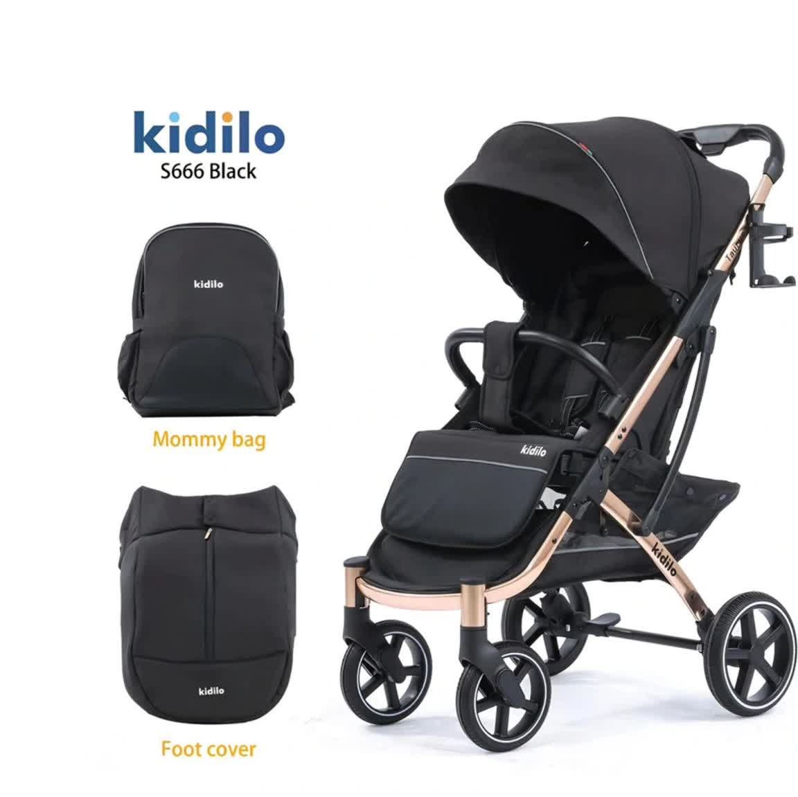 کالسکه هواپیمایی کیدیلو kidilo مدل s666 مشکی