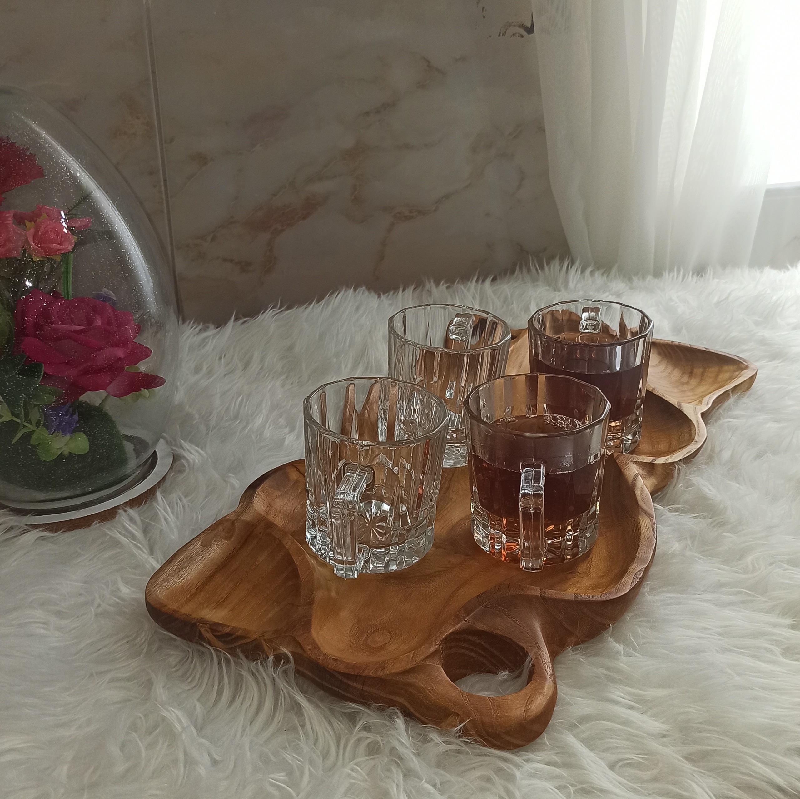 سینی روستیک چوبی لاکچری