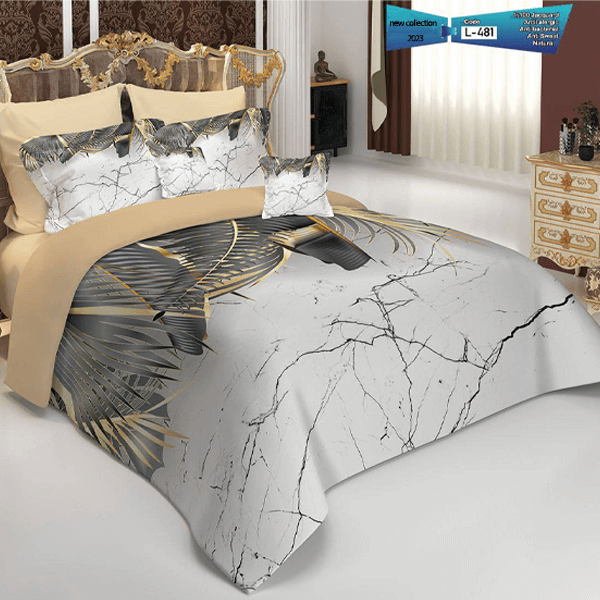 روتختی سه بعدی نخ پنبه میکروتنسل ترک طرح مدرن - کد l 481