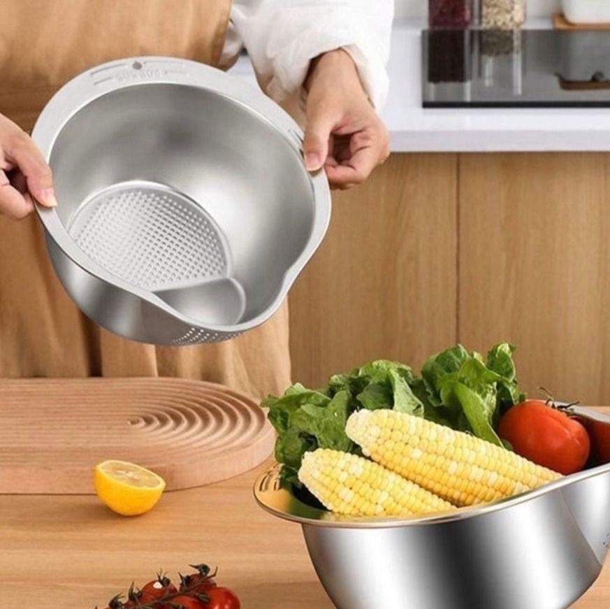ظرف برنج شوی استیل (وارداتی)