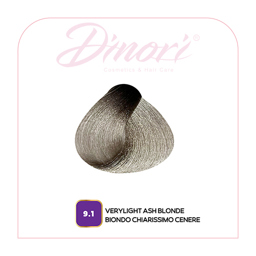 رنگ موی بلوند خاکستری خیلی روشن شماره 9.1 سری خاکستری دینوری