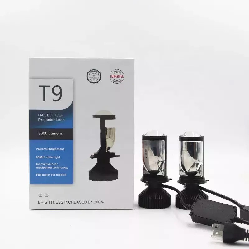 هدلایت خودرو مدل T9 پایه H4 بسته 2 عددی
