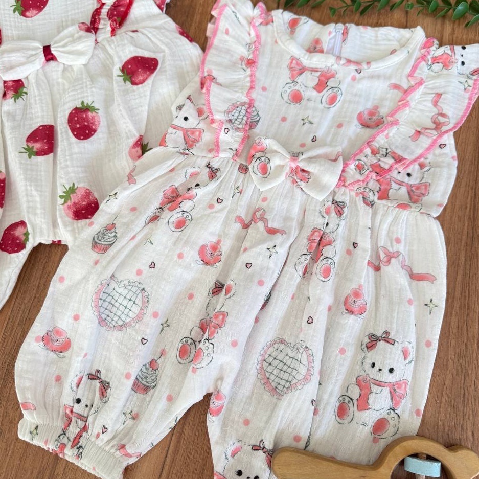 رامپر موسلین دخترانه