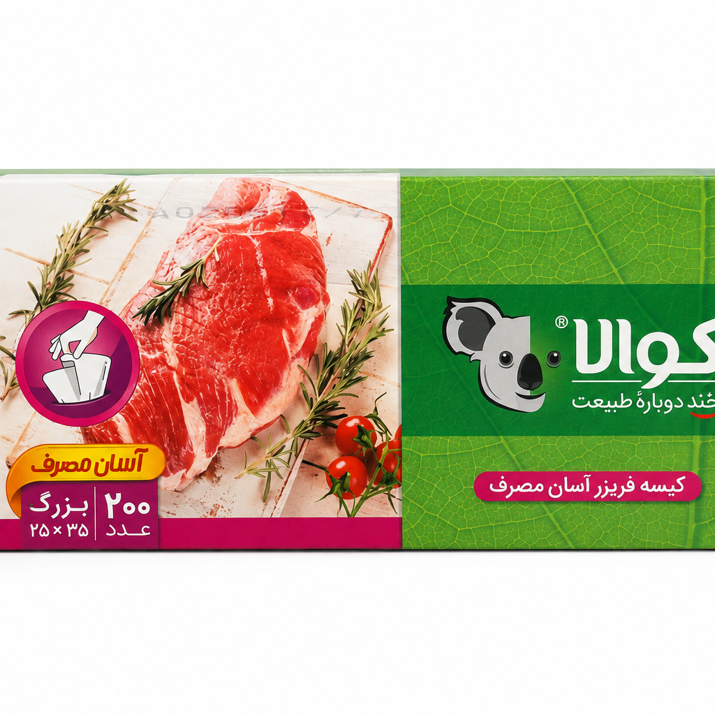 کیسه فریزر آسان مصرف کوالا بسته 200 عددی