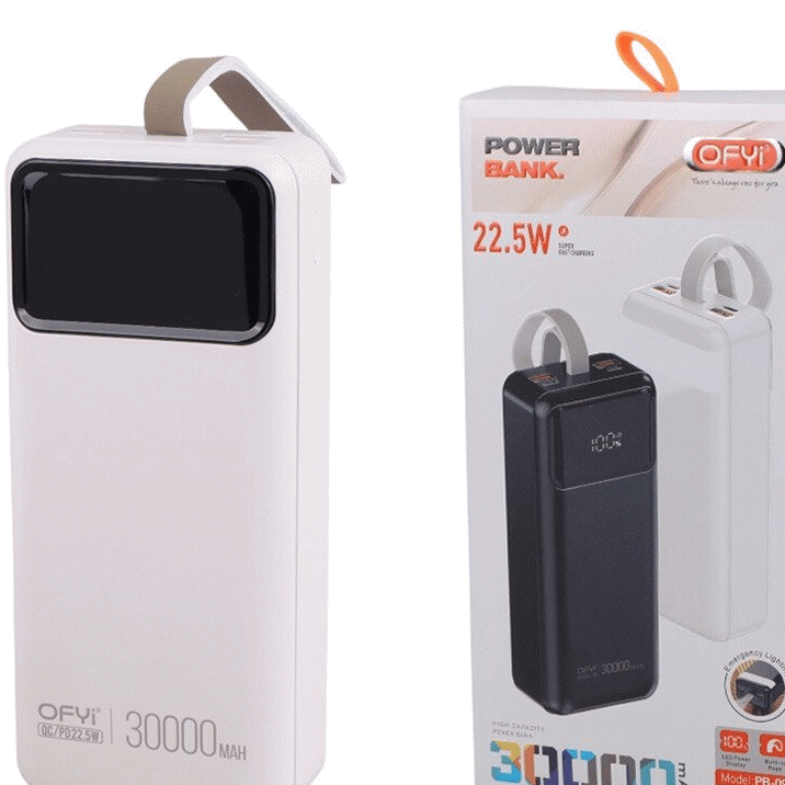 پاوربانک 30000 میلی آمپر ساعت فست شارژ اوفای مدل OFYi PB-09 خروجی22.5W