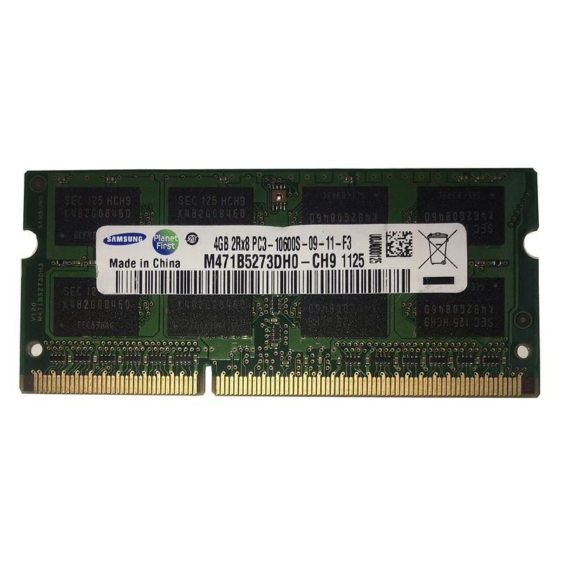 رم لپتاپ 4 گیگابایت DDR3 سامسونگ مدل 10600s فرکانس 1333 مگاهرتز تک کاناله