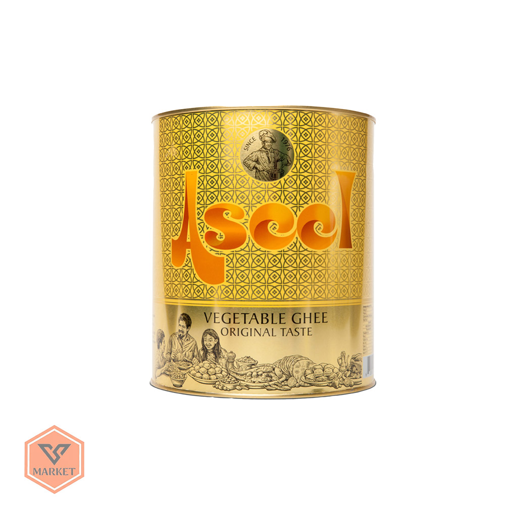 روغن گیاهی نیمهجامد اصیل - طعم اورجینال در قوطی فلزی طلایی 4 کلویی