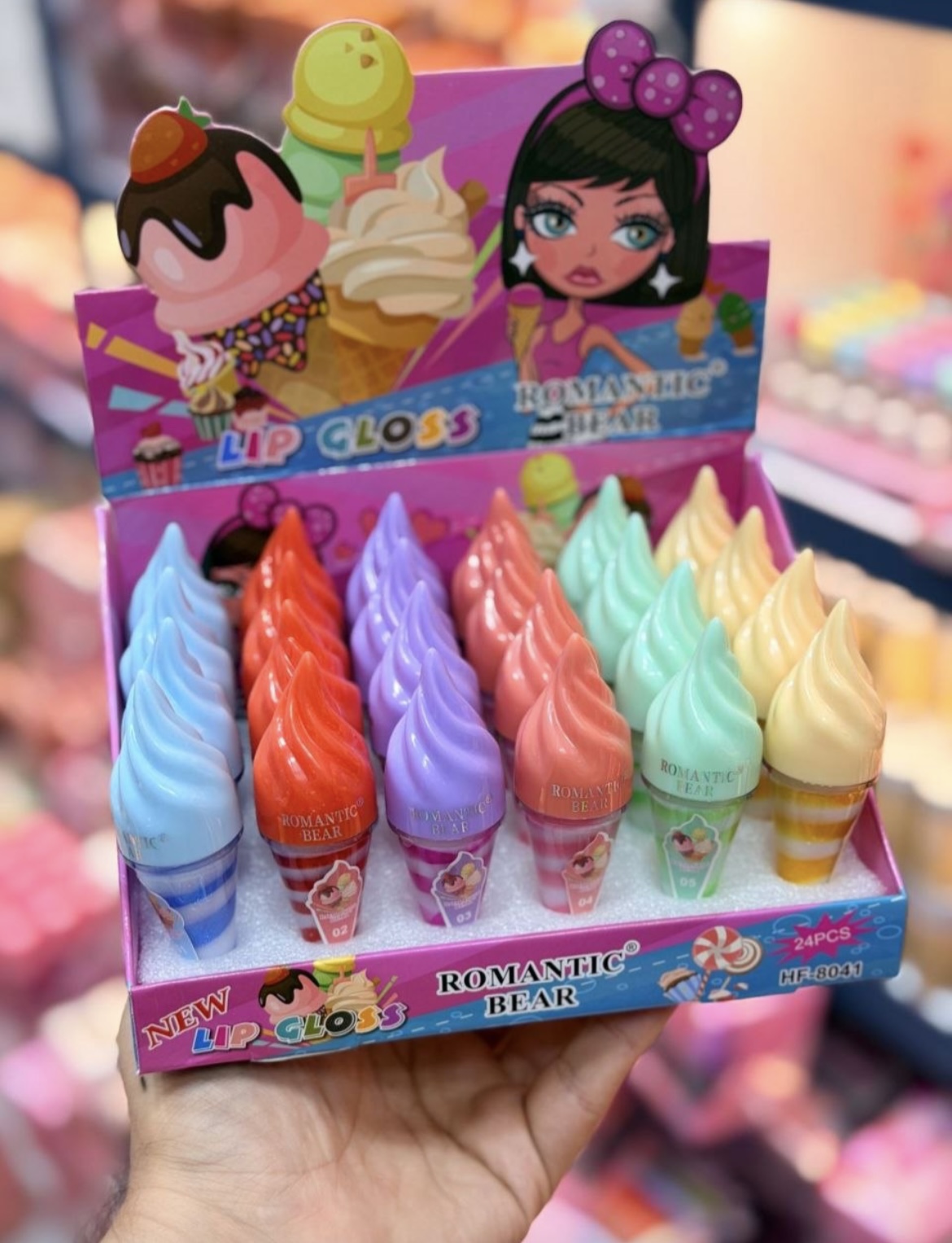 Lip Gloss Romantic Bear | لیپ گلاس رمانتیک بیر براقکننده لب با طراحی فانتزی