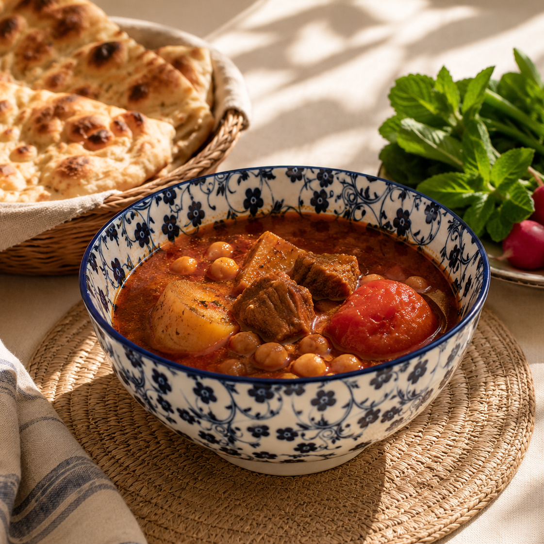 آبگوشت خوری سرامیکی گل آبی دنی هوم