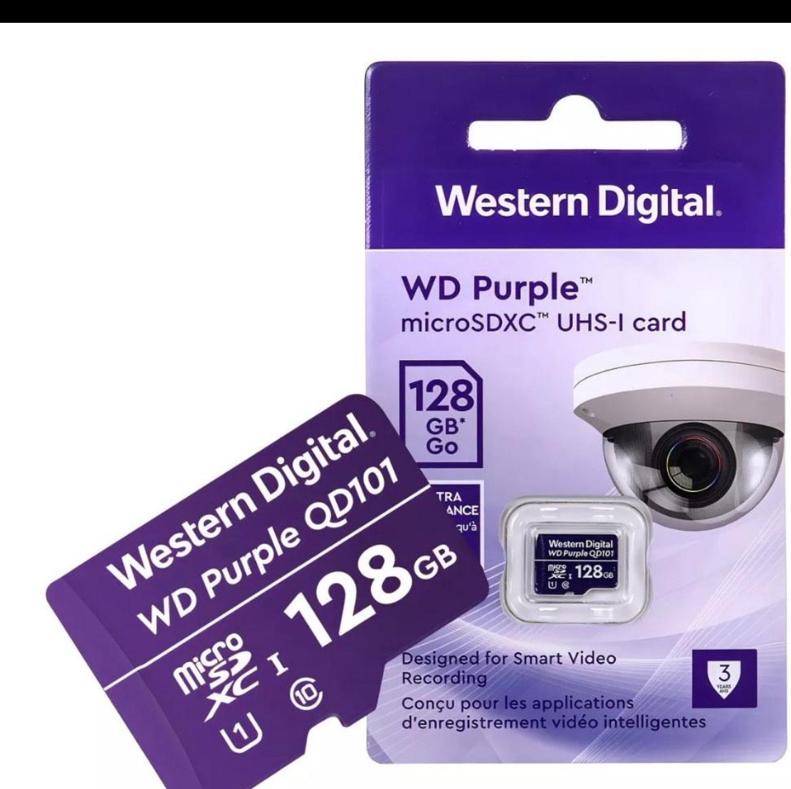 کارت حافظه microSD وسترن دیجیتال بنفش (WD Purple) ظرفیت 128 گیگابایت