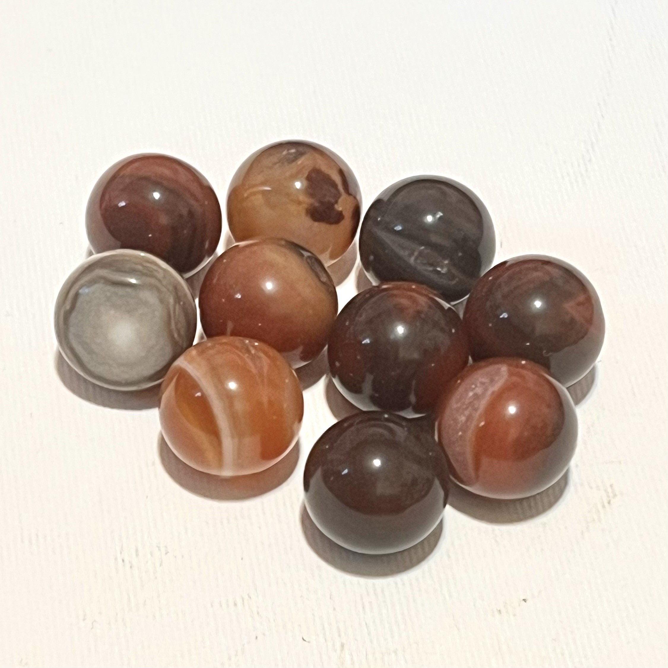 گوی سنگ عقیق مجموعه 10 عددی