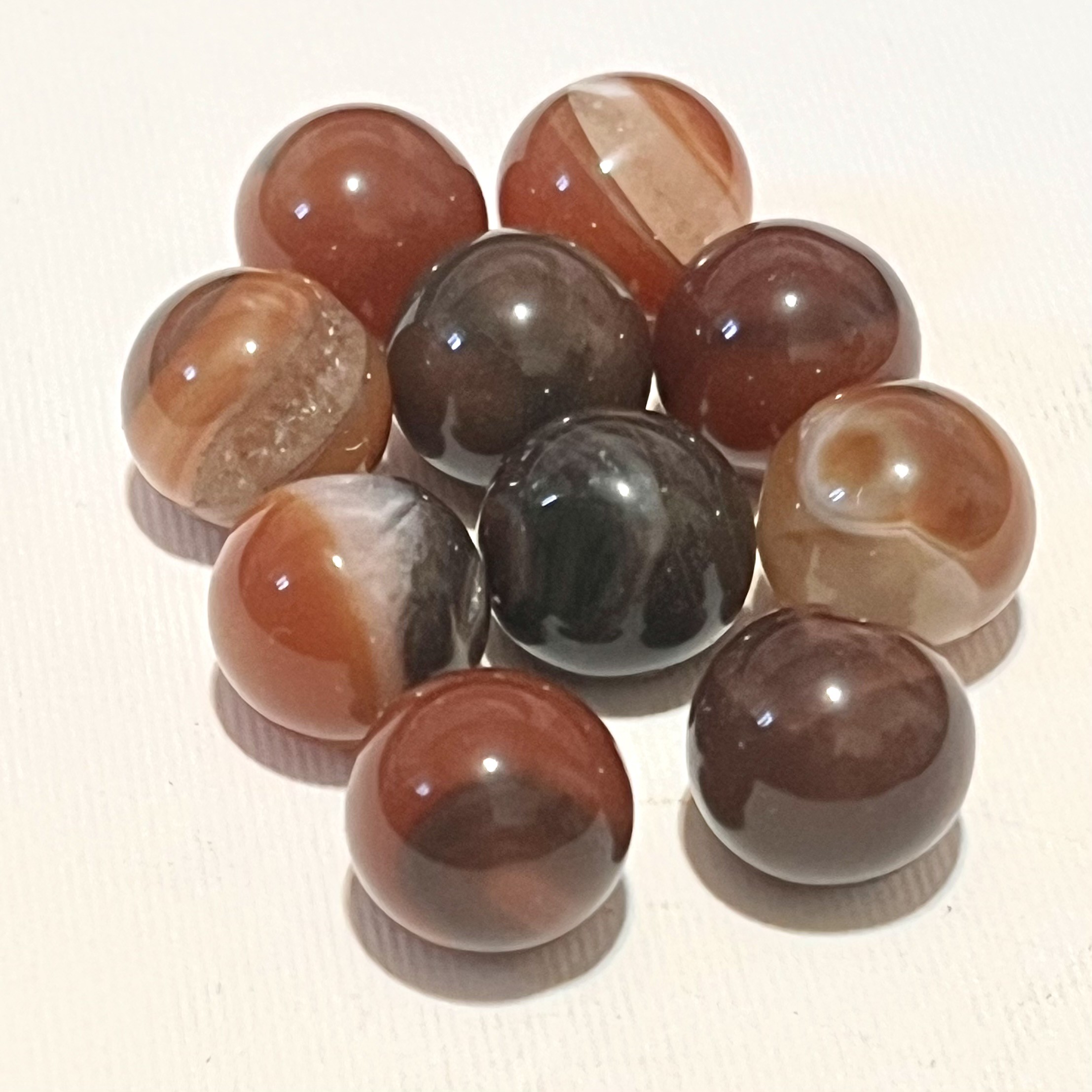 گوی سنگ عقیق مجموعه 10 عددی