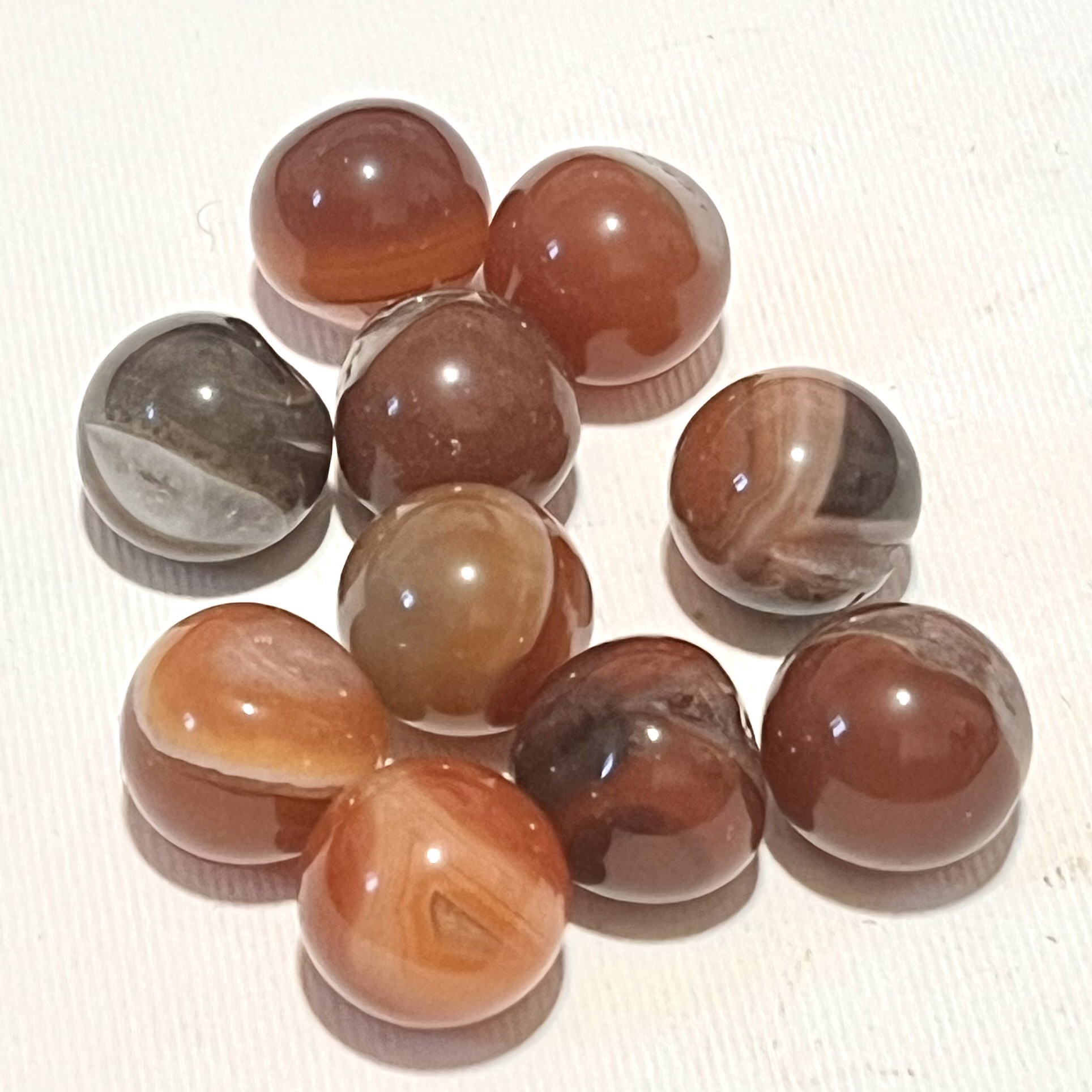 گوی سنگ عقیق مجموعه 10 عددی