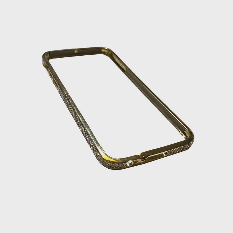 قاب گوشی موبایل اپل6-ایفون6-آیفون6s-اپل6s.مدل بامپر فلزی نگین دار