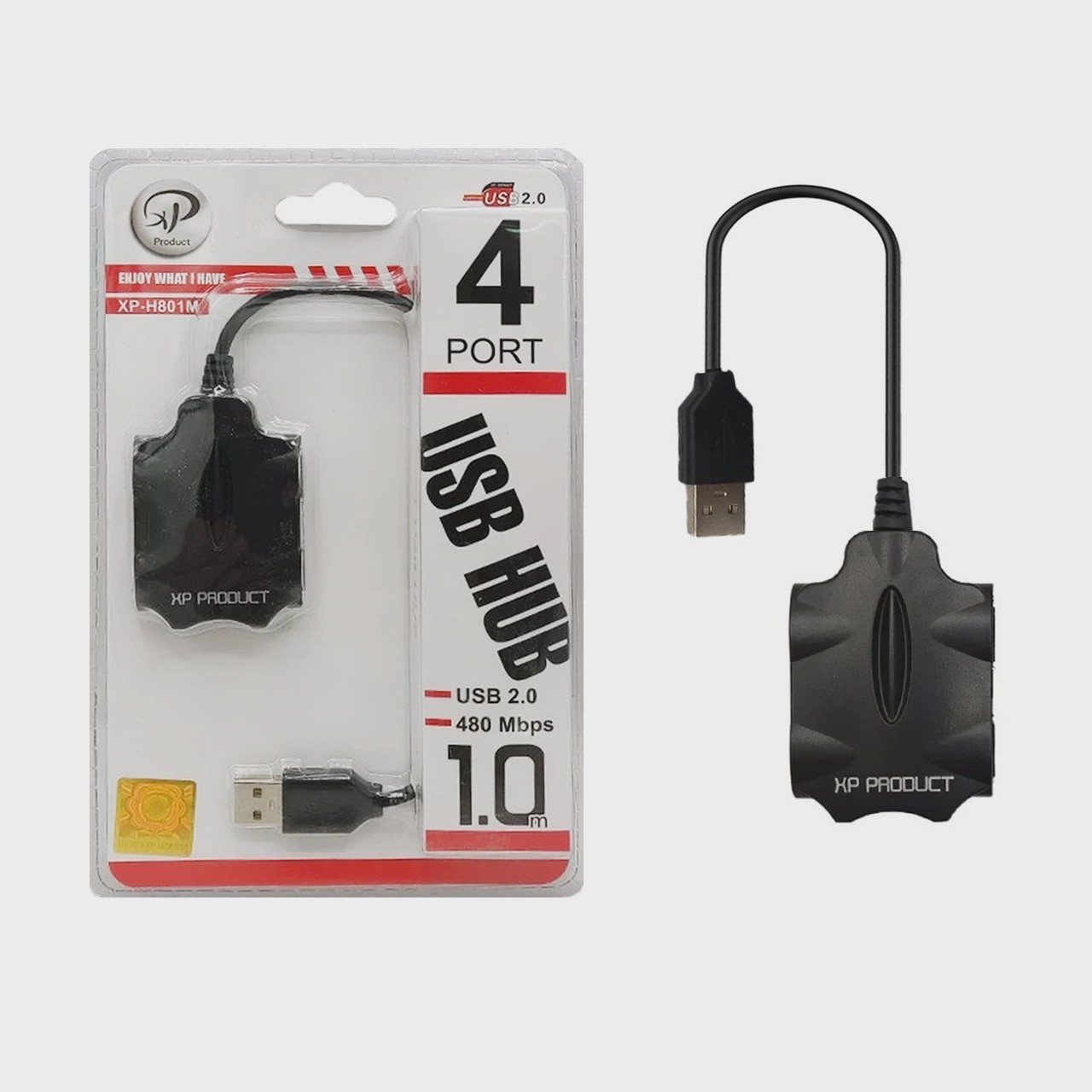 هاب 4 پورت XP Product USB2.0 مدل XP-H801U - مشکی