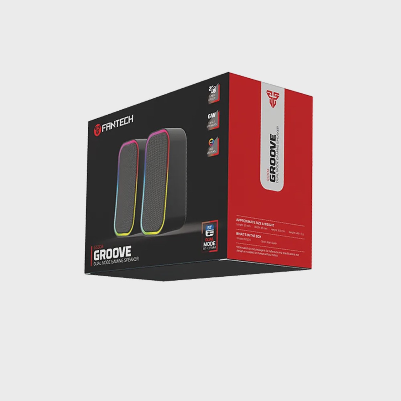 اسپیکر رومیزی دو تکه گیمینگ FANTECH مدل GROOVE GS304 - مشکی (گارانتی متین)